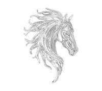 Spilla Lucida A Forma Di Testa Di Cavallo, Con Vestibilità Comoda E Leggera, 3,4x4,7 Cm, Spilla Animale Z Odiac, A Cavallo, Facile Da Indossare O Per Donne, Uomini, Adolescenti, Famiglia, Amici