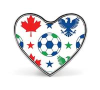 Spilla Maple Eagle1 Soccer USA Canada a forma di cuore, elegante decorazione per zaini e cappelli