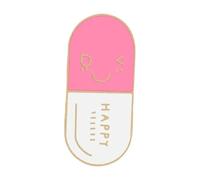 Spilla medica con stetoscopio, cuore, cervello, polmoni, sacchetto di sangue e siringa, design ambulanza, normale, Metallo non prezioso