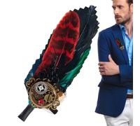 Spilla Medievale | Spilla 2 In 1 Piume Gotiche Per Abiti | Fermacapelli Decorativo Per Donne | Feste Costumi Occasioni Speciali Cappelli Appassionati Eventi Serata Cena Vacanze