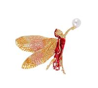 Spilla mistica a forma di angelo con ali che cambiano colore, stile retrò, accessorio per abiti eleganti, regalo fantasia, accessorio a forma di ala d'angelo, Misura unica, come descritto