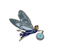 Spilla mistica a forma di angelo con ali che cambiano colore, stile retrò, accessorio per abiti eleganti, regalo fantasia, accessorio a forma di ala d'angelo, Misura unica, come descritto