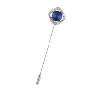Spilla moderna con cristallo per donne e uomini, spilla con chiusura sicura, leggera, versatile, casual, per lo styling dei gioielli con risvolto in cristallo, Misura unica, come descritto