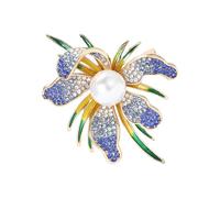 Spilla multifunzionale a forma di orchidea, gioiello delicato per abbigliamento, elegante, adatta per l'uso quotidiano e occasioni speciali, gioielli per riunioni di lavoro, Misura unica, come