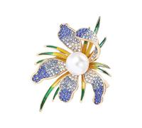 Spilla multifunzionale a forma di orchidea, gioiello delicato per abbigliamento, elegante, adatta per l'uso quotidiano e occasioni speciali, Misura unica, come descritto