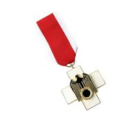 Spilla multiuso con croci bianche per giochi di ruolo per abiti storici e accessori per feste a tema, accessorio per costume cosplay