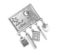 Spilla multiuso con design a bussola, può servire come accessorio elegante o ornamento da scrivania ideale per studenti compassi in lega di alta qualità, design robusto per il rientro a scuola