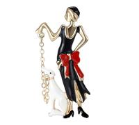 Spilla multiuso divertente e sofisticata per ragazza che cammina, design elegante, accessorio portatile per artisti, abiti quotidiani, spilla da personaggio unisex