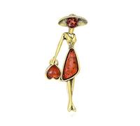 Spilla multiuso divertente sofisticata che cammina ragazza dal design elegante, accessorio portatile alla moda per artisti abiti quotidiani design unico spilla