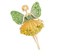 Spilla multiuso in lega a forma di angelo da ballo, per borse, cappelli, abbigliamento, decorazione con disegni di ballerina, spilla sicura per balletto, One Size, come descritto