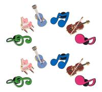 Spilla Musicale 12 Pezzi in Lega, Set Note e Strumenti