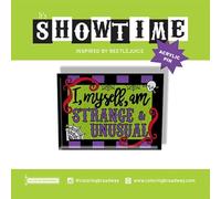 Spilla musicale I Myself and Strange & Unusual acrilico | 1 spilla singola in acrilico di Coloring Broadway | Ispirata a Beetlejuice - Taglio laser - ad alta definizione (3,8 x 2,9 cm), Acrilico,