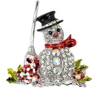 Spilla natalizia con pupazzo di neve commemorativa, spilla per banchetto, per uomini, donne, ragazze, gioielli, durevolezza, 1 pezzo