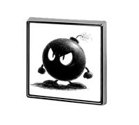 Spilla nera rotonda unisex con spilla quadrata leggera da bavero gioielli per abbigliamento scialle cappello