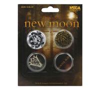 Spilla New Moon NECA The Twilight Saga da collezione - Set di quattro stemmi