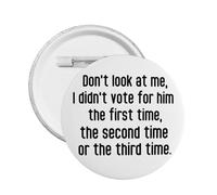 Spilla "Non l'ho votato" Prima volta Seconda volta Mai Distintivi Borsa Tessuto Cappello Decorazioni Spille 1 pezzo
