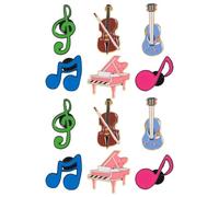 Spilla Nota Musicale 12 Pezzi in Lega, Set Strumenti
