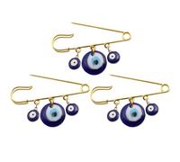 Spilla Occhio Blu 3 Pezzi in Ferro Lega Resina, Pin