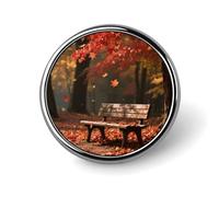 Spilla “Old Bench in the Maple” per zaino - Spilla decorativa paesaggistica unisex