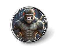 Spilla originale a forma di scimmia invincibile, spilla da bavero, spilla, distintivo, cravatta, gioielli, decorazioni per cappelli, giacche e camicie.