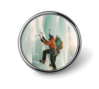 Spilla originale "Scalare il ghiacciaio", spilla da bavero, spilla, cravatta, gioielli, decorazioni per cappelli, giacche e camicie.