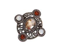 Spilla ovale a forma di cuore con strass scintillanti, design retrò, leggera, per abiti, cappotti e abiti, elegante ornamento per il petto, Misura unica, come descritto