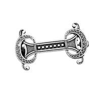 Spilla ovale con simbolo dello scudo vichingo norreno medievale celtico, spilla 1, stile 2, Style 6, Plastica, come descrizione