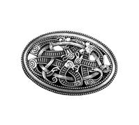 Spilla ovale con simbolo dello scudo vichingo norreno medievale celtico, spilla 1, stile 2, Style 8, Plastica, come descrizione