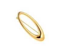 Spilla ovale semplice, placcata oro, minimalista, per abiti, cappelli, borse, elegante accessorio geometrico per donne e uomini