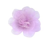 Spilla oversize a forma di rosa in organza, 19 cm, in tessuto, spilla da bavero floreale, per matrimoni e banchetti, elegante accessorio da donna, Grande, Metallo Tessuto Metallo, Non pietra preziosa