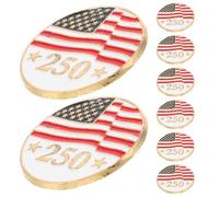 Spilla Patriottica Commemorativa 8 Pezzi in Lega per Abiti e Cappelli | Edizione 1776-2026, Stile Formale, per Occasioni Nazionali, Design Collezionabile, Adatta a Uomo e Donna
