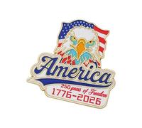 Spilla patriottica Eagled per commemorare il 25° anniversario del Giorno dell'Indipendenza, distintivo patriottico per abbigliamento, spilla commemorativa armata, Einheitsgröße, come descritto