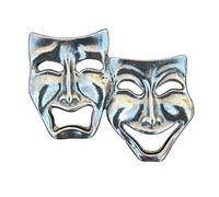 Spilla Peltro, "Maschere Teatrali", Fatto a Mano in Peltro di William Sturt Fine Pewter