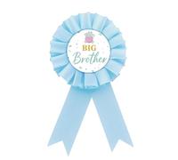 Spilla per badge con scritta "Big Fratello", bottone blu per il compleanno dei bambini, spilla per il compleanno dei bambini, decorazione per feste di compleanno del ragazzo