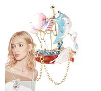 Spilla per barca a vela, spille per barche a vela | spilla a vela di , bigiotteria antica per collo cappotto, sciarpa, tuta, Siehe Beschreibung, Lega, strass, Vedi descrizione