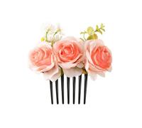 Spilla per capelli a forma di rosa 2 fermagli for capelli a forma di rosa in flanella doppia for donne e ragazze, fascia for a forcella, pettine a fiore(Color3)