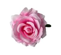 Spilla per capelli a forma di rosa 2 pezzi fai da te copricapo capelli for sposa matrimonio floccato panno rosso rosa fiore forcina for fermaglio for(A-white pink)