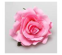 Spilla per capelli a forma di rosa 2 pezzi fai da te copricapo capelli for sposa matrimonio floccato panno rosso rosa fiore forcina for fermaglio for(A-deep pink)