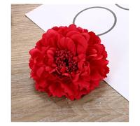 Spilla per capelli a forma di rosa 2 pezzi fai da te copricapo capelli for sposa matrimonio floccato panno rosso rosa fiore forcina for fermaglio for(B-red)