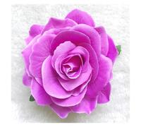Spilla per capelli a forma di rosa 3 pezzi di rose artificiali, fermagli for capelli da sposa, spille for feste, for donna, copricapo(Purple red)