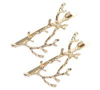 Spilla per Chioma a Ramo Vintage Dorata in Lega, 2 Pezzi | Accessori Donna Eleganti, Facile da Usare, Comodi per Tenere i Chioma, per Feste di Compleanno e Incontri tra Amiche