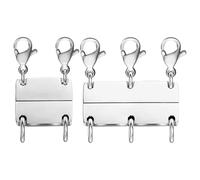 Spilla per collane a strati - chiusure multiple per impilare gioielli | Connettore separatore da 2 pezzi per donna catene impilabili bracciali collana