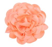 Spilla per Fiore Rosa in Satin, 9.4" Grande, Arancione Chiaro