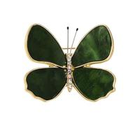 Spilla per gioielli a forma di farfalla, finemente dettagliata, con strass scintillanti, versatile, per donne e ragazze, con strass, One Size, come descritto