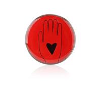 Spilla per il Cessate il Fuoco, Ceasefire Pin Speranza per la Pace Spilla Rotonda in Metallo Rossa Spilla per Badge Spilla per Feste Spilla Smaltata