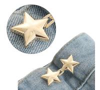 Spilla per jeans regolabile in vita fibbia a stella per pantaloni Pin No cucire stella stringere vita pulsante pulsante istantaneo per pantaloni jeans bottoni spille