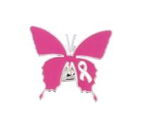 Spilla per la sensibilizzazione sul cancro al seno con nastro Spilla Campagna Salute Distintivo Risvolto Distintivo Unico Stecca per il seno Vestiti Accessori Decorazione Mammografia Advocacy Gioielli