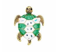 Spilla per lampada vintage creativa tartaruga animale spilla personalità esagerata goccia olio tartaruga pin tutto si adatta con abbigliamento accessori ene spilla con spilla di sicurezza (verde