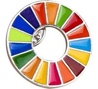 Spilla per obiettivi di Sviluppo sostenibile, SDG delle Nazioni Unite, Set di Badge Arcobaleno per Zaini, per Borse, Badge per Giacche, Accessori Nice And Clever