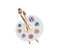 Spilla per tavolozza di pittura con strass per donna uomo moda arcobaleno cristallo smalto spille clip per sciarpa scialle carino accessori per abiti gioielli fiore all'occhiello corpetto per cappello borsa cravatta compleanno natale creativo distintivo alla moda pittura amanti figlia fidanzata art deco, Gemma, nuovo